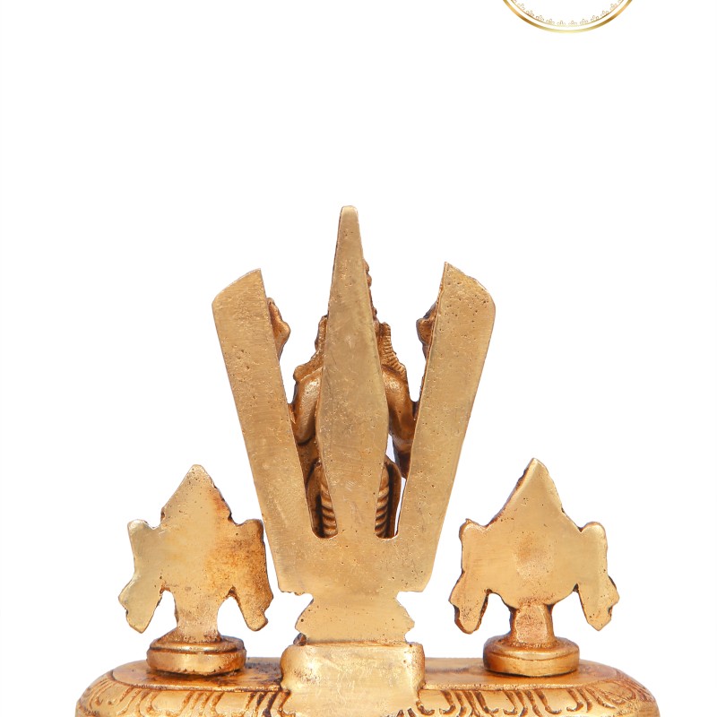 Shangu Chakra Perumal Brass Statue